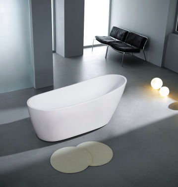 Siko Baignoire îlot Karyn 174x77 cm en acrylique, blanc (KAR1700)