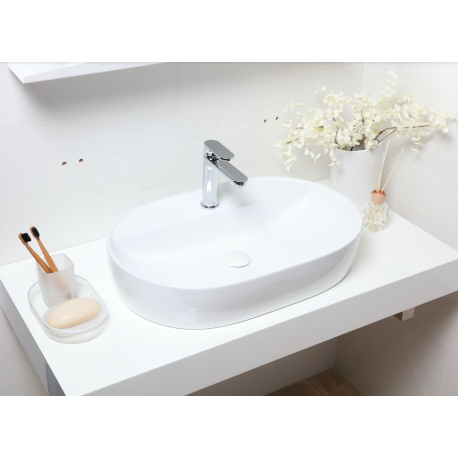 Swiss Aqua Technologies Vasque à poser Infinitio 60 x 40 x 12,5 cm sans trop-plein, blanc (SATINF6040)