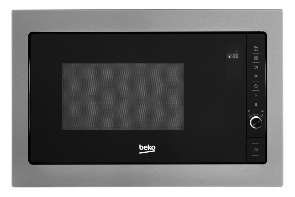 Beko Micro-ondes Gril à encastrer 1000W avec 8 programmes auto, grand volume 25L (MGB25332BG)
