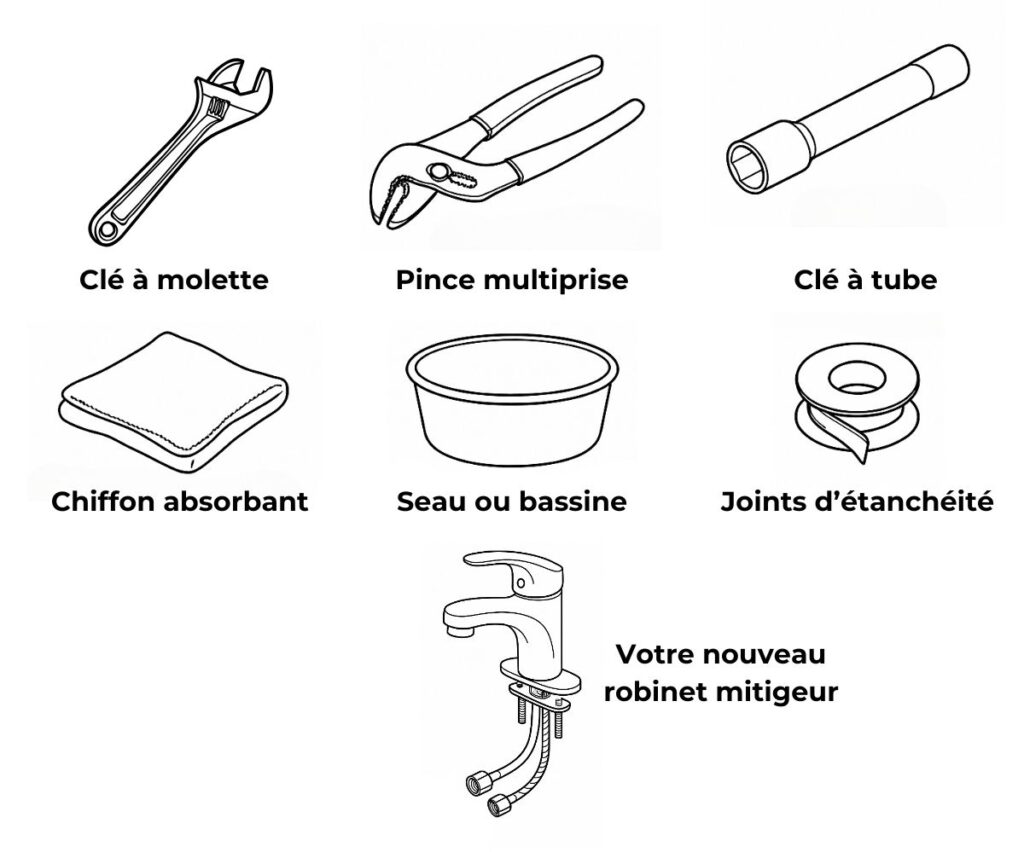 Outils pour changer un mitigeur